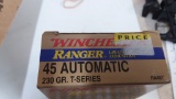 50 rnd box Winchester Ranger 230gr nickle JHP