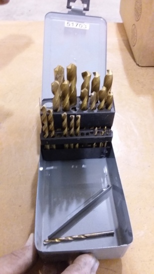 Titanium Drill Bit Set In Metal Box