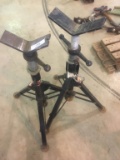 Pair of Adj. Tripod Pipestands