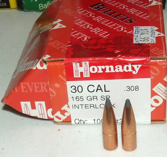 Hornady  30 cal  165 gr  100 ct