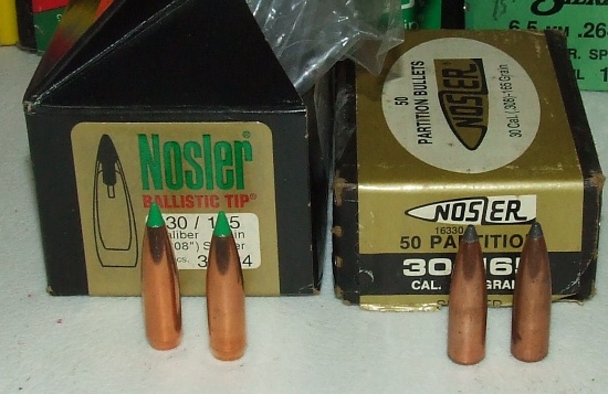 Nosler 30 cal  165 gr  64 ct