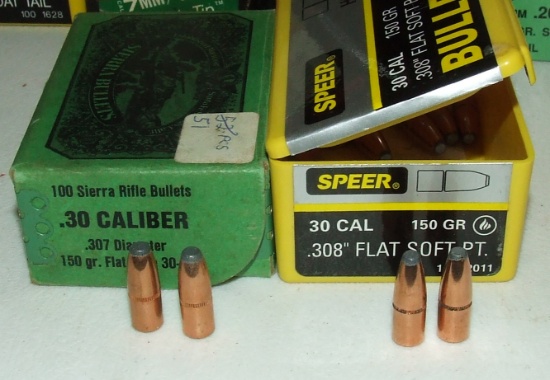 30 cal  150 gr  FP  60 ct