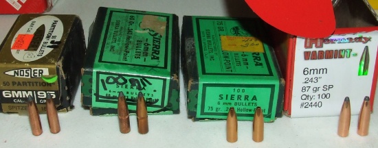 6mm .243  Bullets 91 ct
