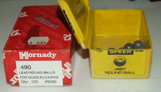 Hornady & Speer .490 Round Ball  117 ct