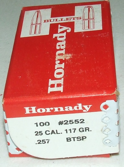 Hornady  25 cal  117 gr  100 ct