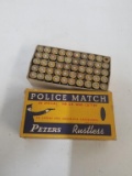 50 Count Box Peters 38 Police Match Spent Ammo