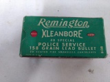 50 Rnd Box Vintage Remington Kleanbore 38 Spl. Pol