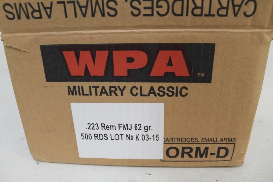 500 Rounds Of Wpa Military Classic .223 Rem 62 Gr