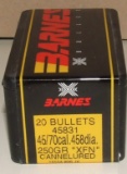 20ct Box Barnes  45/70  .458  250 Gr