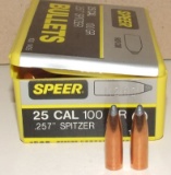 95 Bullets Speer 25cal .257 100gr