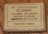 Ww2 Box Of M-1906 30 Cal. Dummy Rounds