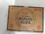 5 Rnds Vintage Peters 20ga Rifled Slugs