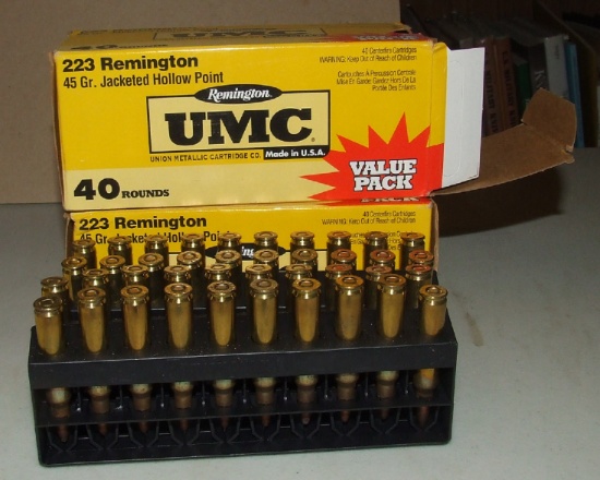 2-40 Round Boxes Of Umc Remington .223
