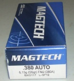 50 Round Box Magtech  380 Auto