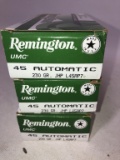 3-50 Rnd Box Remington Umc 45 Auto 230gr Jhp