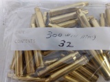 Bag 32 Count 300 Win Mag Empty Brass