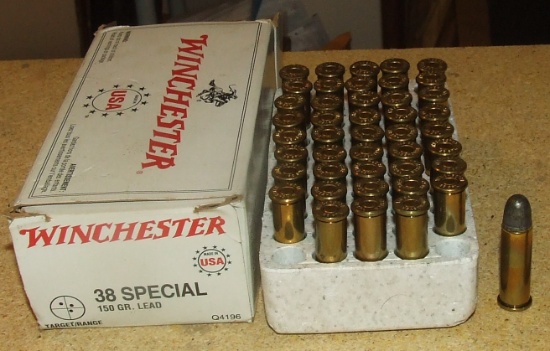 45 Rounds Winchester 38 Special  150 Gr Lead