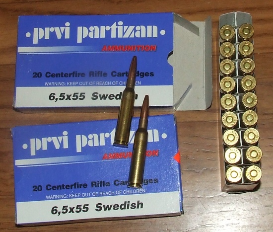 2x20 Rounds 6.5x55 Swedish Mauser