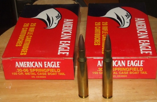 2 – 20 rnd boxes Federal American Eagle 30-06