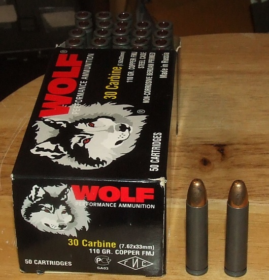 50 Rounds Wolf 30 Carbine