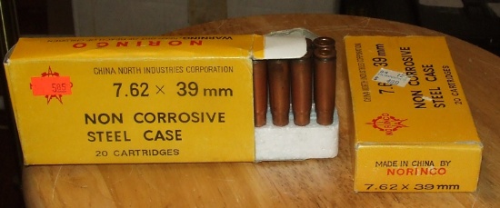 2 - 20 Rnd boxes Norinco 7.62X39