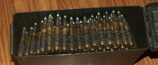 160 round belt of .30 Cal Frangible Ball