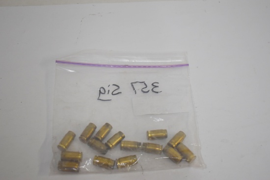 15 Rnds 357 Sig Empty Brass