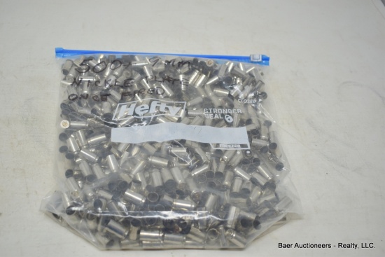 500+ Pcs 9mm Once Fired Nickel Casings