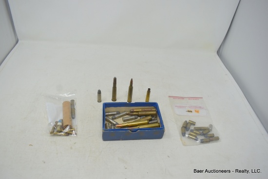 Box Lot Assorted Live Ammo And Empty Brass