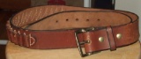 Custom leather Pistol Belt, Size 40