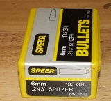 100 Speer 6MM-.243 Bullets
