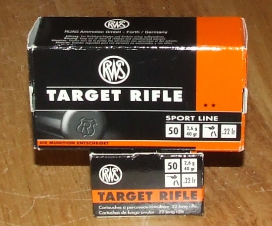 2-50 Rounds Rws Target Rifle 22lr