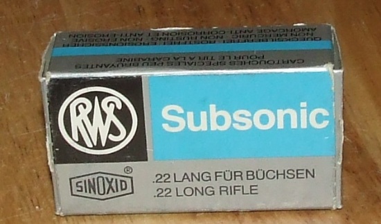 50 Rounds Rws Subsonic 22lr Hp