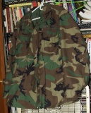 US Army Camo Field Coat, Large-Long