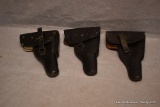 3 blk leather P38 holsters