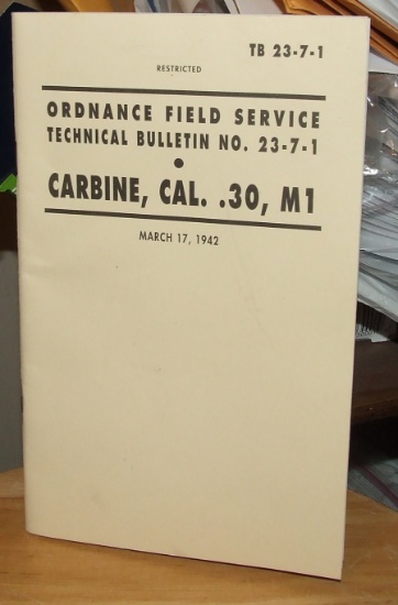 Cal. 30 Carbine Technical Bulletin