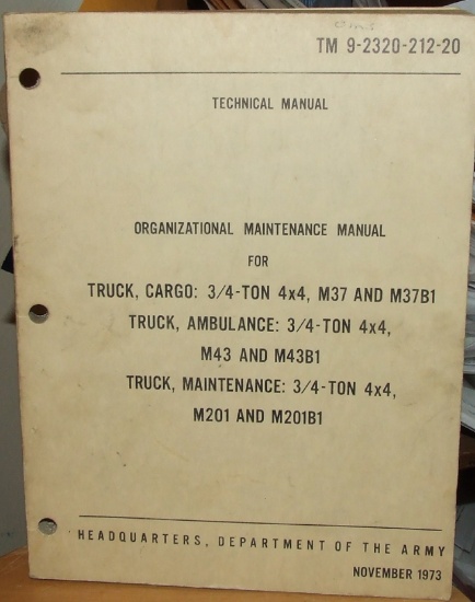 Truck, Cargo TM 9-2320-212-20