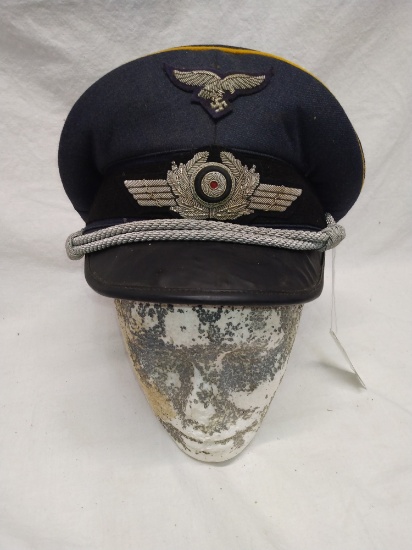WWII Luftwaffe pilot officers visor cap