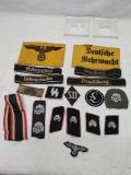 assorted German patches and cuff titles
