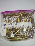 69pcs. 7.65x53 brass cases