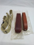 2 leather slings & web belt