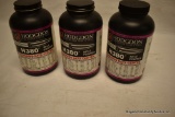 3 opened cans Hodgdon H380 Rifle powder