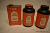 3 opened cans IMR 4831 smokeless powder