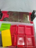 Gun cleaning tray & box lot of bins and empty boxes