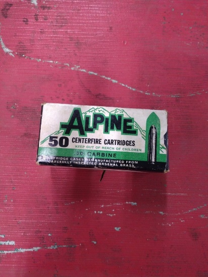 50 rnd box Alpine center-fire cartridges