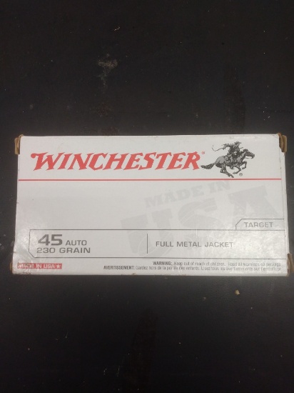 50 rnd box Winchester 45 auto