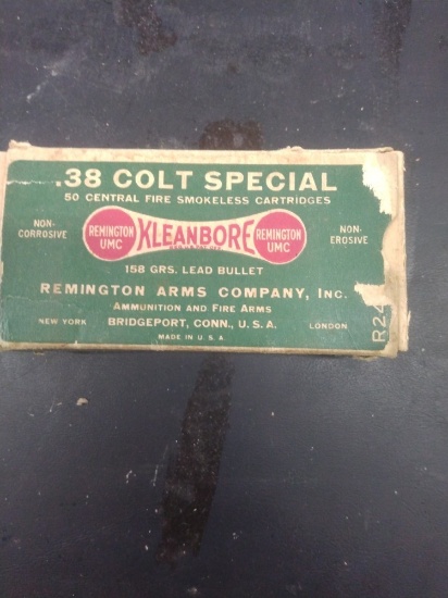 50 rnd box Remington 38 Colt spl