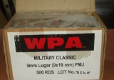 500 Rounds Wolf 9mm Luger