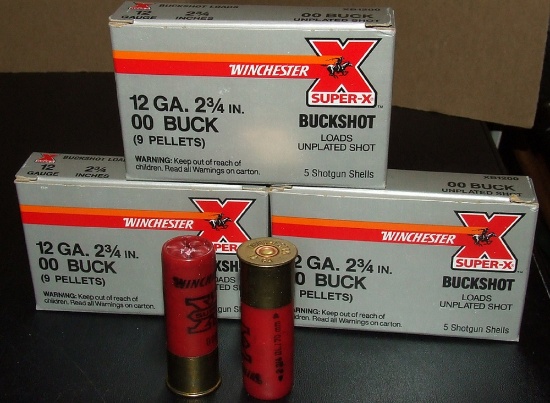 3 - 5 Round boxes Winchester 12 ga Buckshot