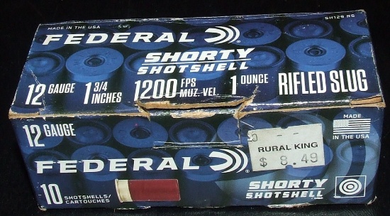 10 Rounds Federal 12 ga Shorty Slugs